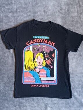 Urban Legends Summon Candyman Gothic Graphic Horror Unisex Tee Shirt, Medium?